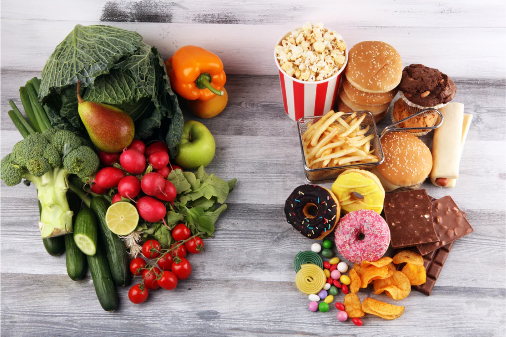 Student meals vs healthy dishes